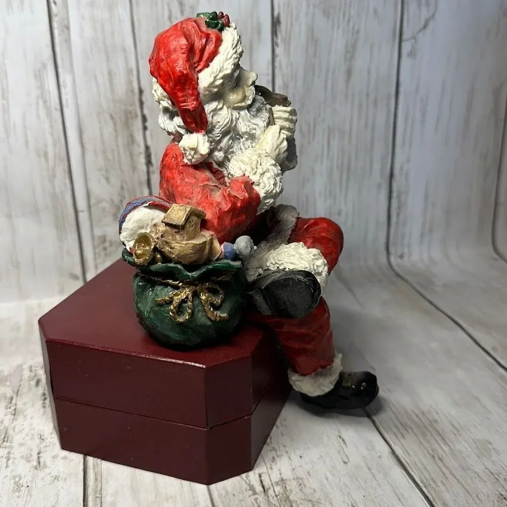 Vintage Santa Claus Leg Crossed‎ Shelf Sitter Figurine Christmas Holidays Winter